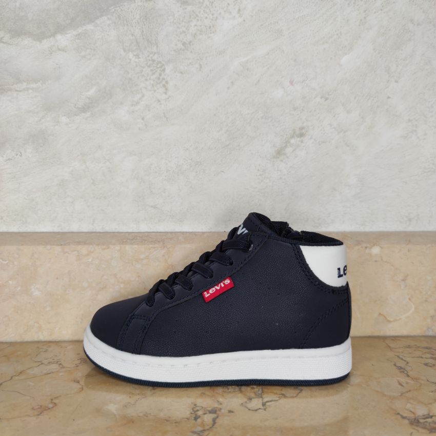 Levi's Avenue Mid Mini sneakers a stivaletto con lacci elastici e zip blu